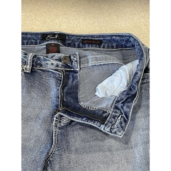 Earl Jeans Embellished Rhinestones Stretch Slim Boot Cut Size 10 Women’s Denim - Picture 10 of 13